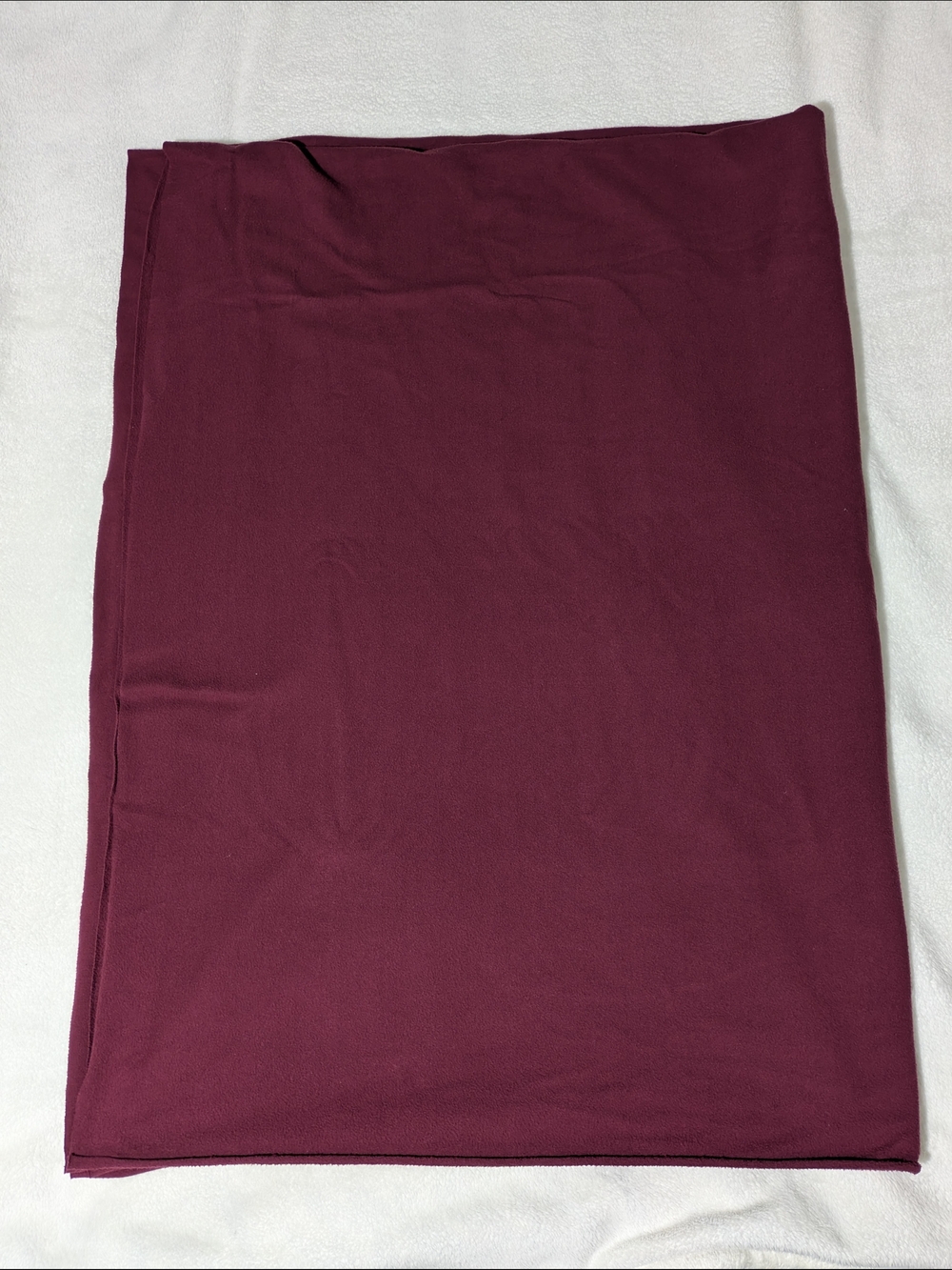 Burgundy Fleece Throw Blanket — Soft Solid Maroon Couch Blanket 48"x64"